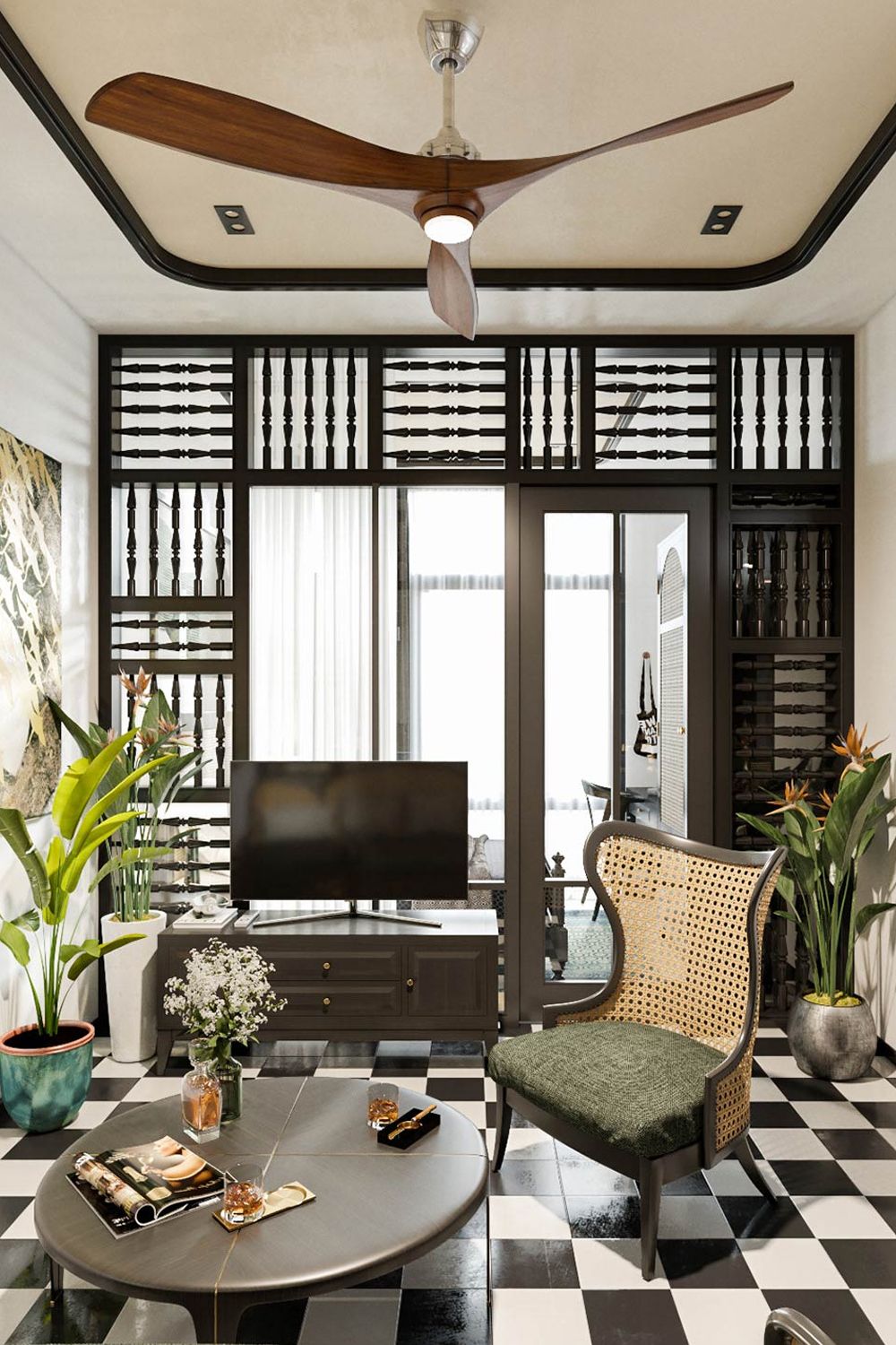 Phong cách nội thất Đông Dương được bao phủ bởi vẻ đẹp đậm chất truyền thống 